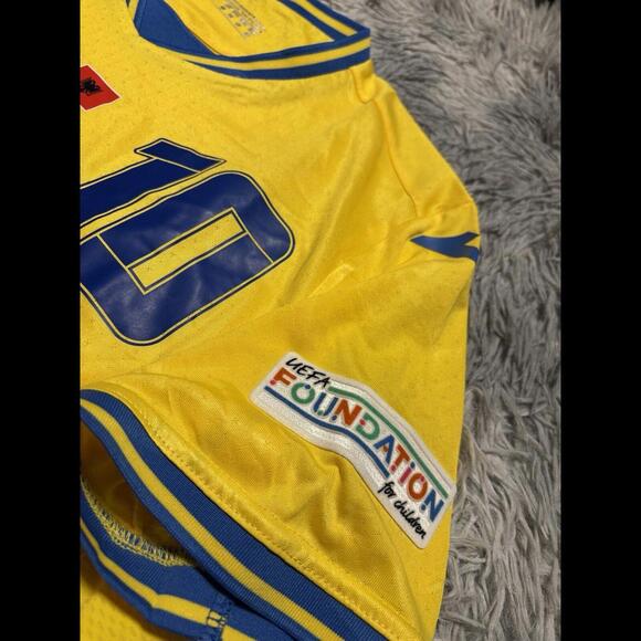 UKRAINE NATIONS LEAGUE 2024 VS ALBANIA MATCH WORN & SIGNED JERSEY SHAPARENKO #10 - Picture 8 of 9